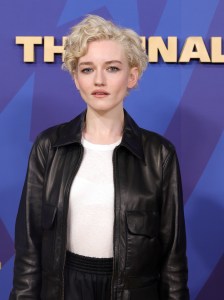EAST RUTHERFORD, NEW JERSEY - JULY 19: Julia Garner attends the FIFA Gold Carpet before the FIFA World Cup 2026 Final match between Spain and Argentina at New York New Jersey Stadium on July 19, 2026 in East Rutherford, New Jersey. (Photo by Michael Loccisano/Getty Images)