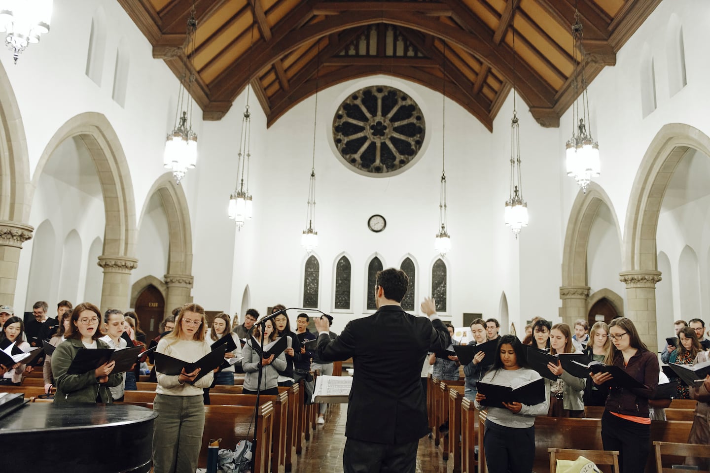 As conductor, Faust says he feels a responsibility to look out for the chorus members’ wellbeing.