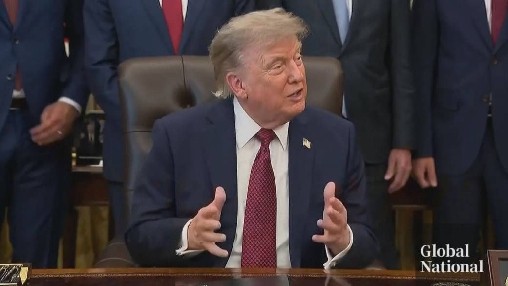 Click to play video: 'Trump tariff threats continue amid wildfire response cuts'