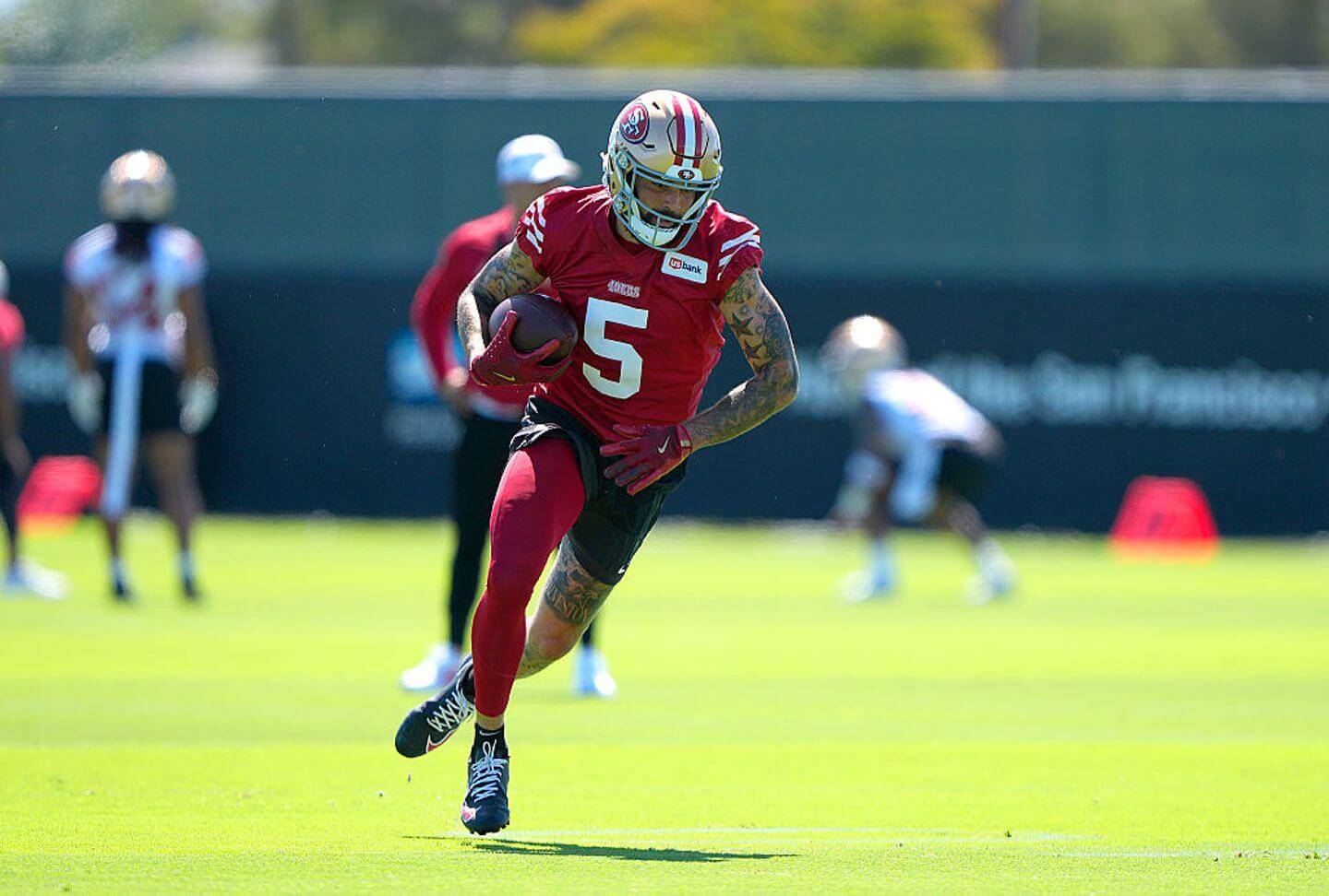 New 49ers wide receiver Mike Evans.