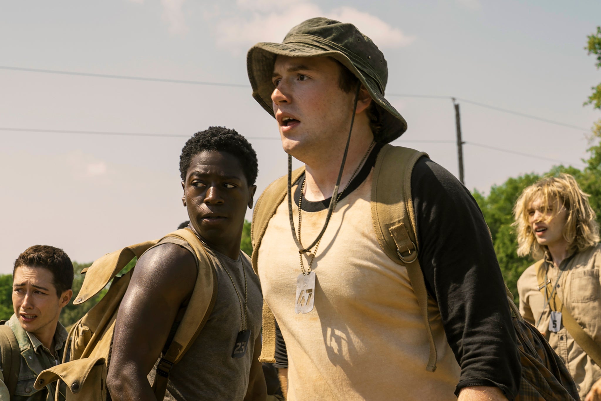 David Jonsson and Cooper Hoffman in ‘The Long Walk’
