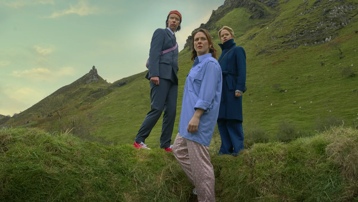 Screenshot from the Netflix original series, How to Get to Heaven from Belfast.