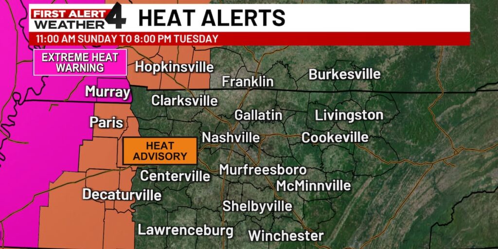 Another extreme heat wave returns to Middle Tennessee Another extreme heat wave returns to Middle Tennessee