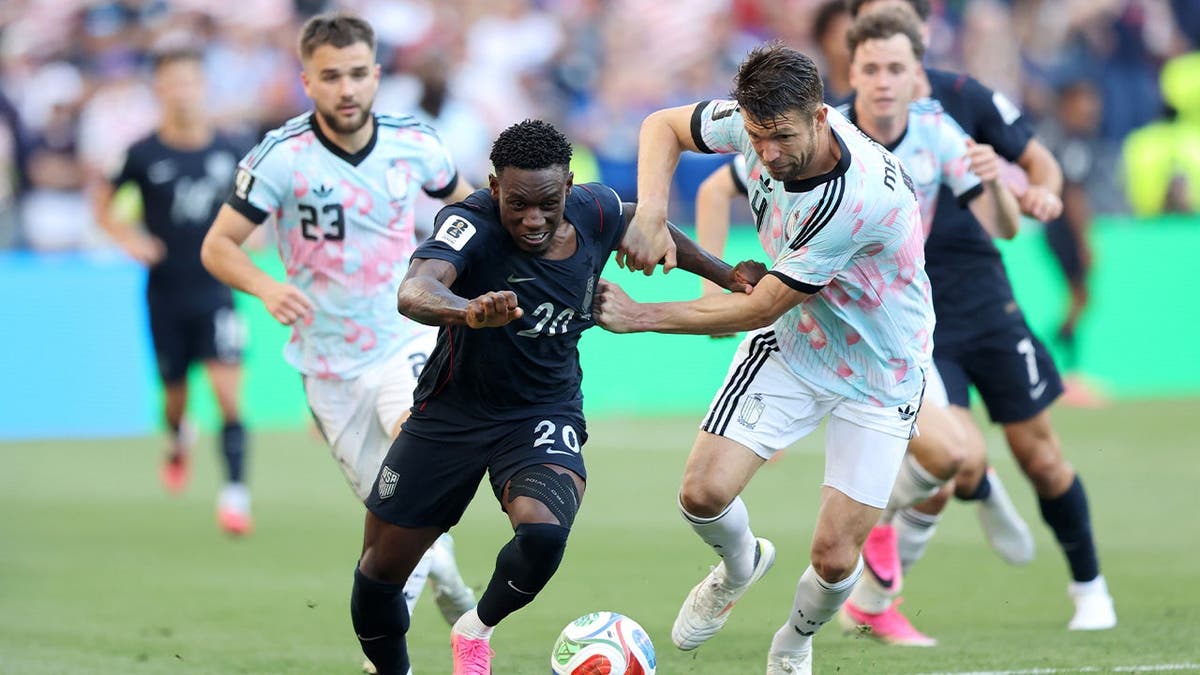Folarin Balogun against Belgium