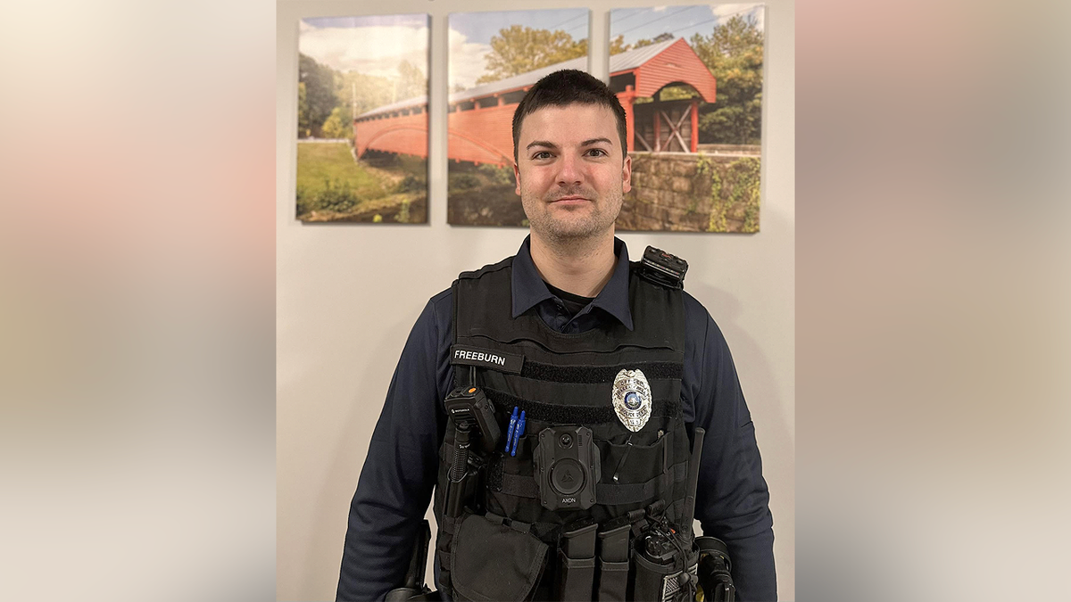 Former Barrackville Police Chief Zachary Freeburn in uniform
