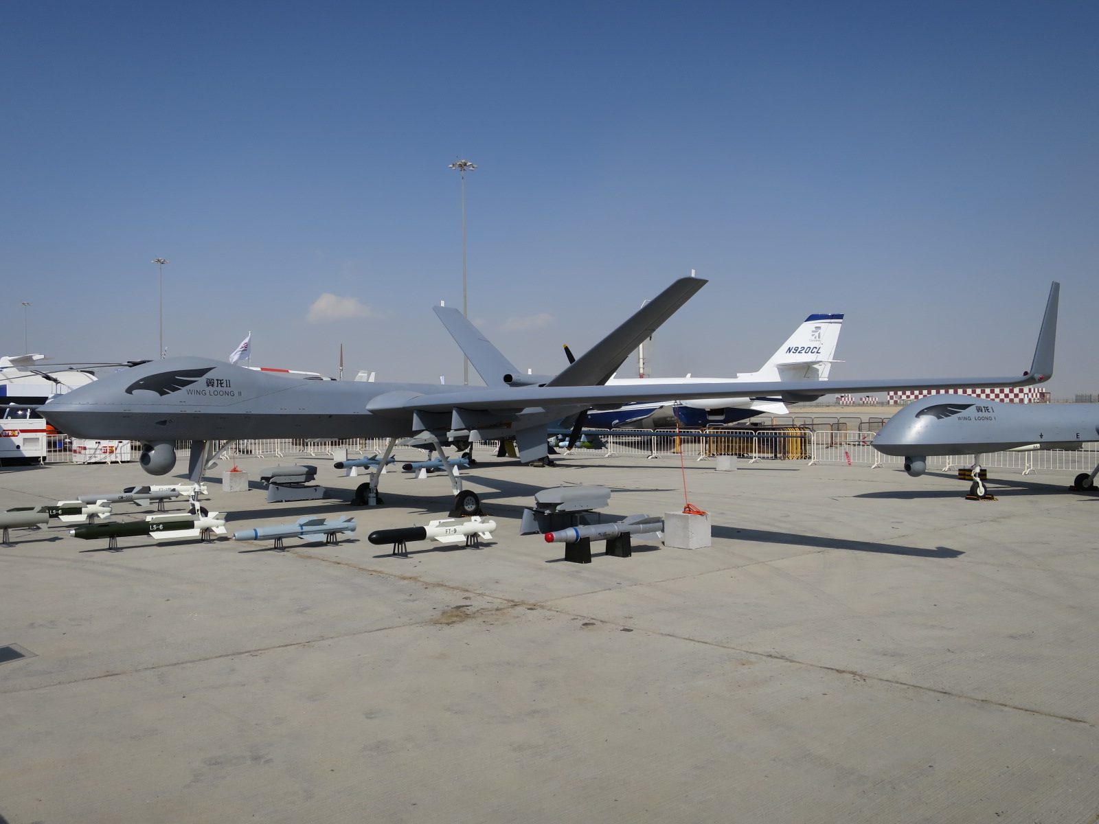 Wing Loong II drone on display at Dubai