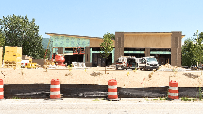 JULY 24, 2026 - Construction on a new building in Waynesville, N.C. (Photo: WLOS Staff)
