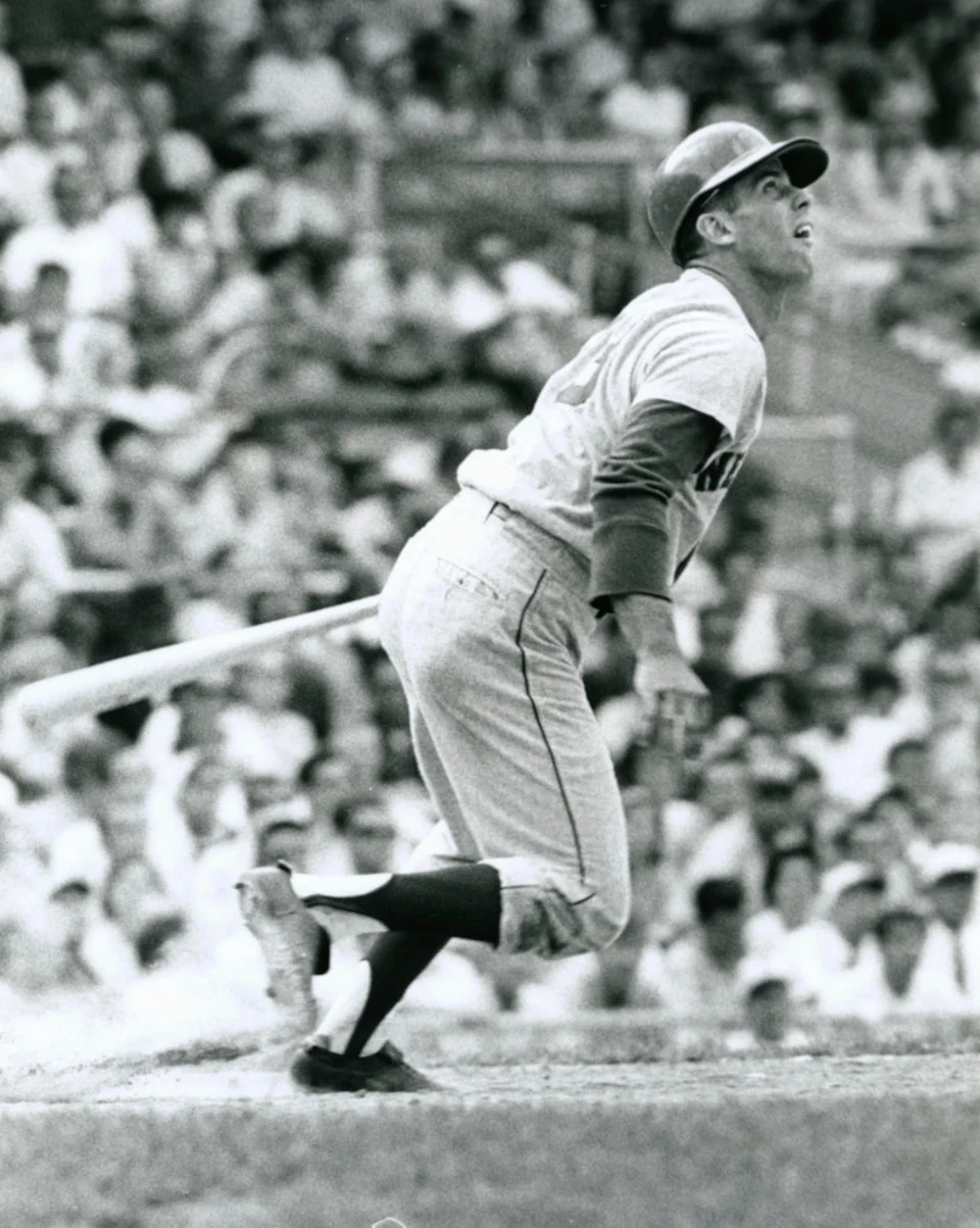 May 1965; Unknown location, USA; FILE PHOTO; <a class="link " href="https://sports.yahoo.com/mlb/teams/ny-mets/" data-i13n="sec:content-canvas;subsec:anchor_text;elm:context_link" data-ylk="slk:New York Mets;sec:content-canvas;subsec:anchor_text;elm:context_link;itc:0" data-yga="{"yLinkElement":"context_link","yModuleName":"content-canvas","yLinkText":"New York Mets","ySubModuleName":"anchor_text","yHasCommerce":false}">New York Mets</a> second baseman Ron hunt in action during the 1965 season. Mandatory Credit: Malcolm Emmons-Imagn Images