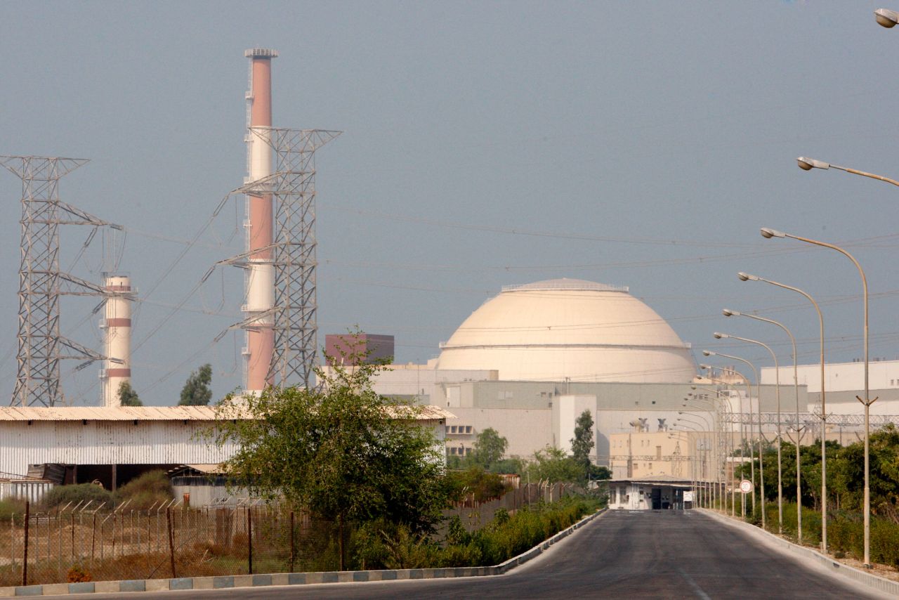The reactor building of Bushehr nuclear power plant is seen just outside the city of Bushehr, south of Tehran, Iran, in August 2010.