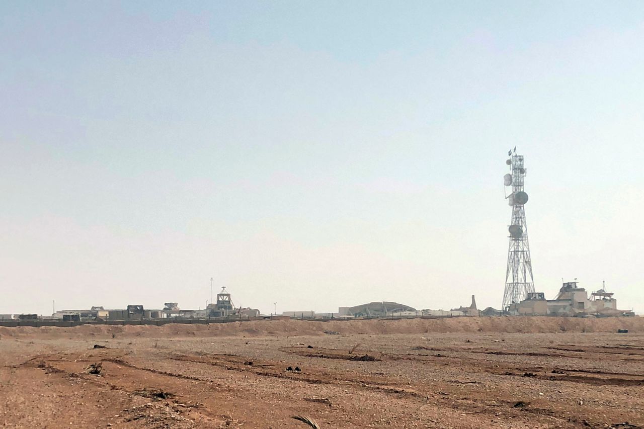The former al-Tanf US military outpost in southern Syria is seen on Oct. 22, 2018.