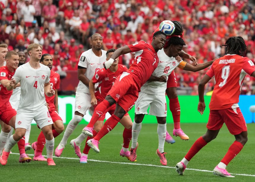 Switzerland knocked off Canada in the Round of 32 but faces a tougher challenge against Colombia today.