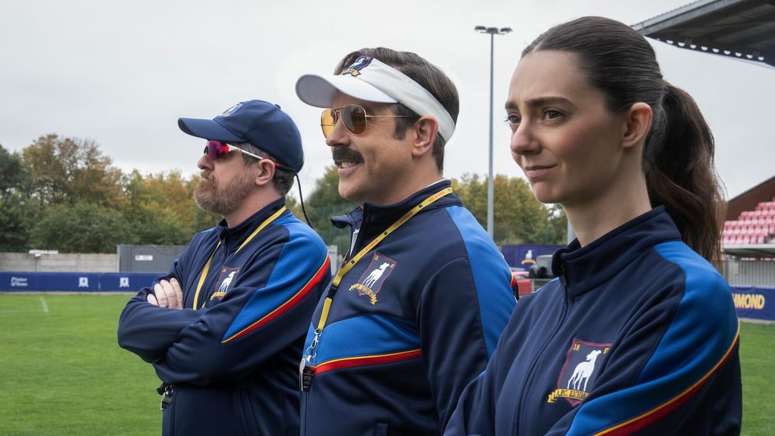 Brendan Hunt, Jason Sudeikis, and Tanya Reynolds, Ted Lasso
