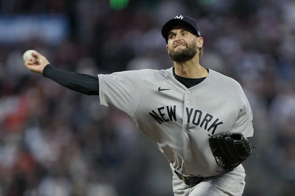 SAN FRANCISCO, CALIFORNIA - MARCH 25: Jake Bird #59 of the New York Yankees pitches against the San Francisco Giants during the seventh inning on Opening Day at Oracle Park on March 25, 2026 in San Francisco, California. (Photo by Thearon W. Henderson/Getty Images)