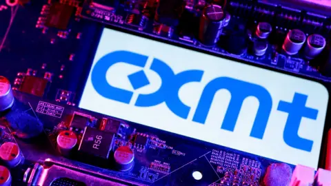 Reuters CXMT logo and computer motherboard are seen in this illustration.