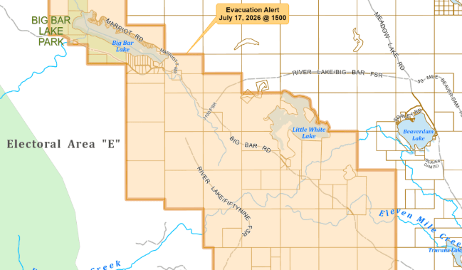 Evacuation order issued for area near Big Bar Lake due to aggressive wildfire Evacuation order issued for area near Big Bar Lake due to aggressive wildfire