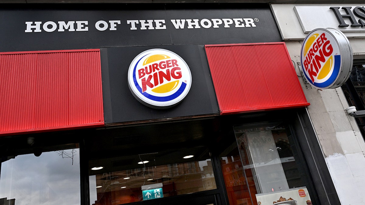 Burger King facade with the "Home of the Whopper" slogan on the front.