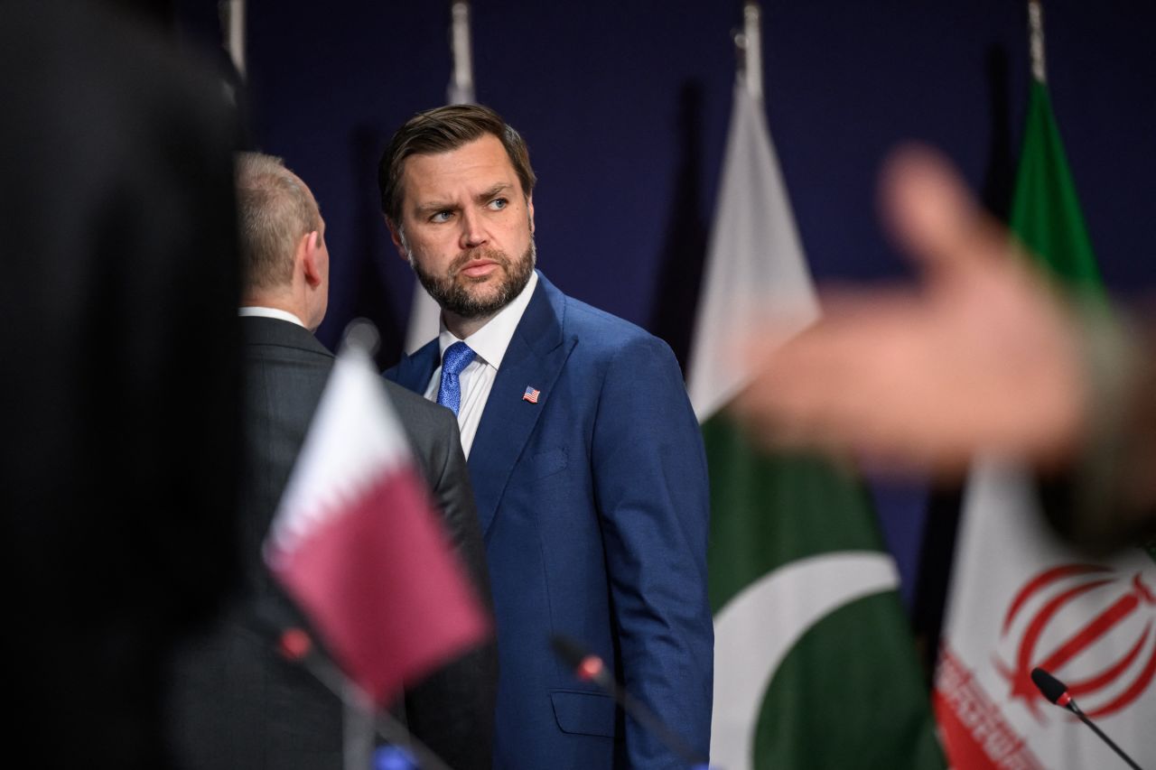 Vice President JD Vance, prior to a quadrilateral meeting between the United States, Iran, Pakistan and Qatar at the Burgenstock luxury hotel complex overlooking Lake Lucerne, Switzerland, on June 21.