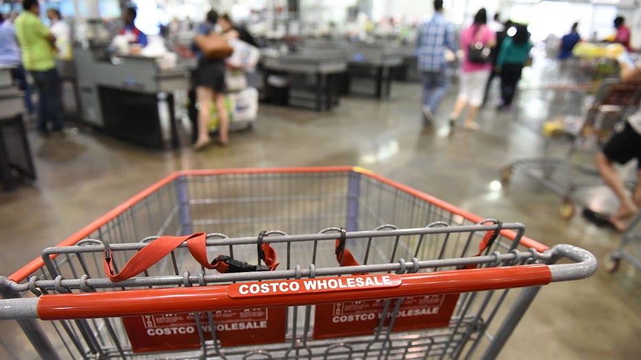 costco cart near check out line