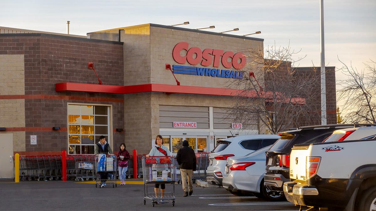 The exterior of a Costco store.