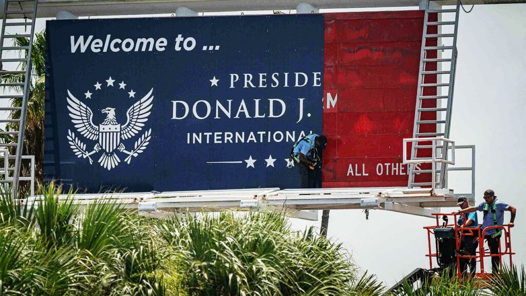 FAA begins DJT transition as Trump airport rename takes effect