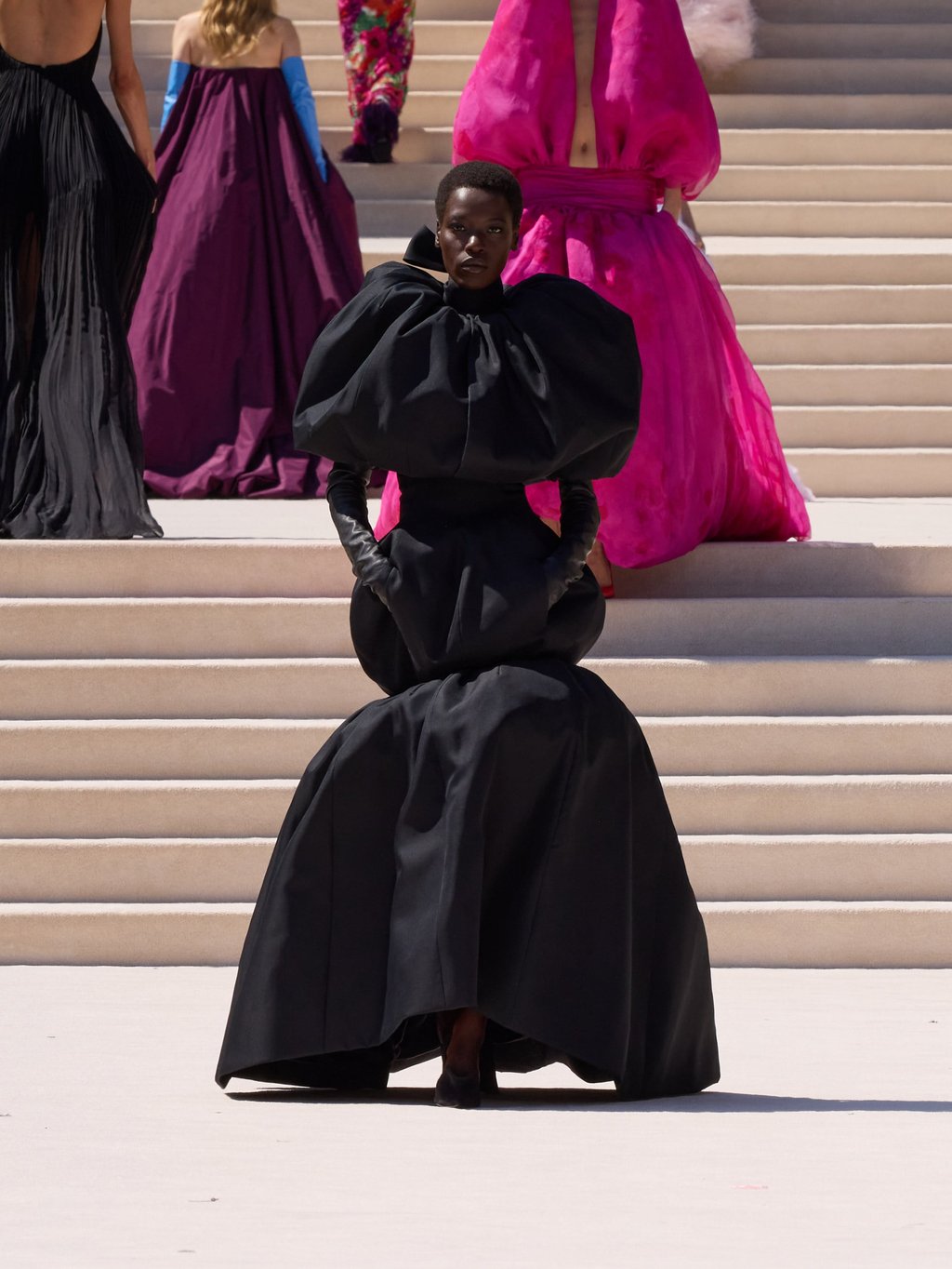 A balloon dress in black. Photo: Handout