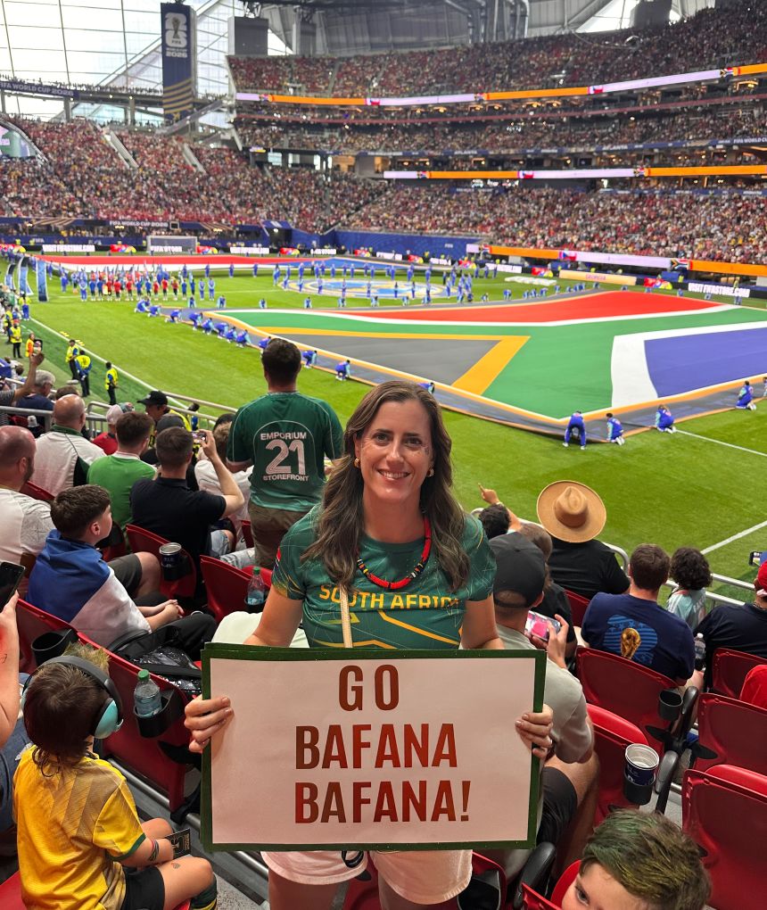 Senior director of National News Emily Smith is from South Africa and took the chance of the World Cup heading to the US to see <em>Bafana Bafana</em> take on Czech Republic.