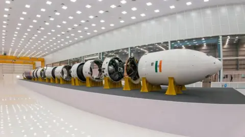 Skyroot Aerospace Skyroot Aerospace's Vikram-1 rocket inside the company's Infinity Campus in Hyderabad, India