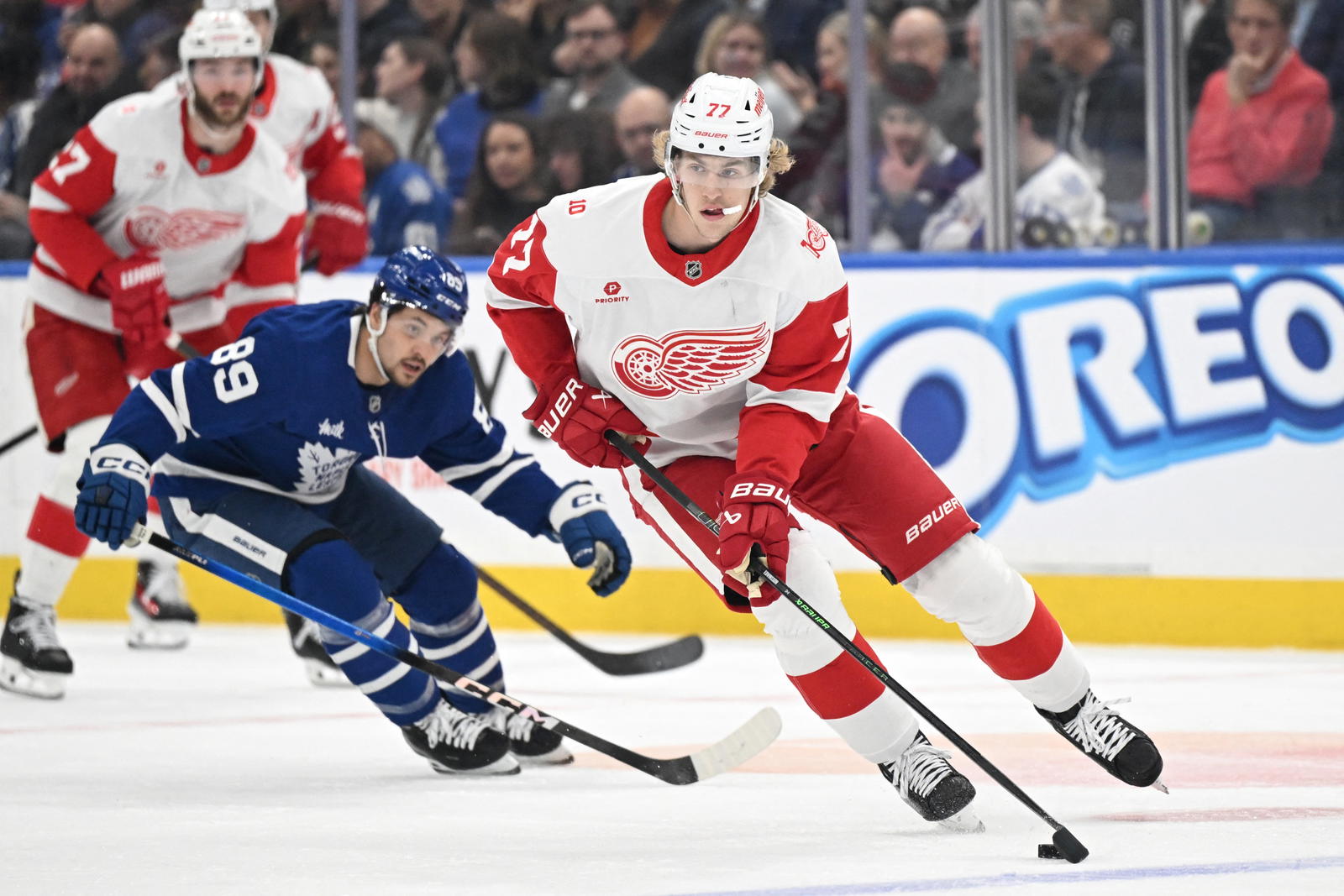Simon Edvinsson scored nine goals and 25 points in 72 games in 2025-26. (Dan Hamilton-Imagn Images)