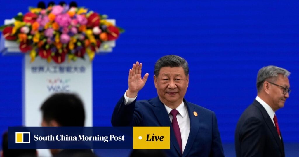 China’s Xi Jinping addresses World AI Conference as US tech rivalry heats up China’s Xi Jinping addresses World AI Conference as US tech rivalry heats up