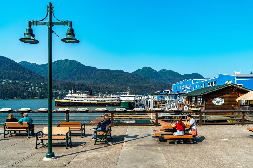 <strong>By sea:</strong> Of Juneau’s more than 1.5 million annual visitors, more than 90% arrive by cruise ship. But there’s plenty of room and activities for everyone, even in the busy summers.