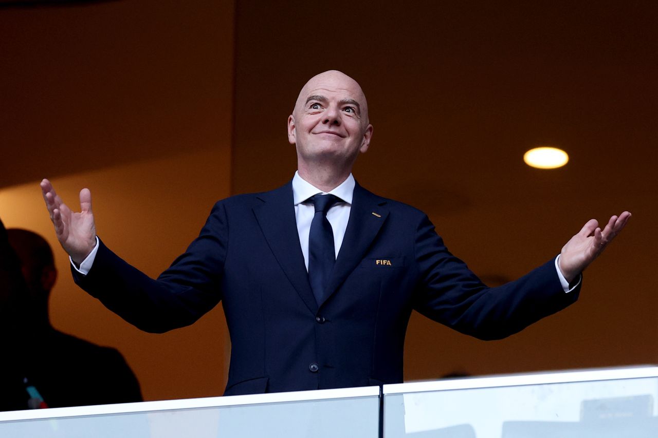 FIFA President Gianni Infantino attends the FIFA World Cup 2026 round of 32 match between Netherlands and Morocco at Monterrey Stadium, Mexico, on June 29.