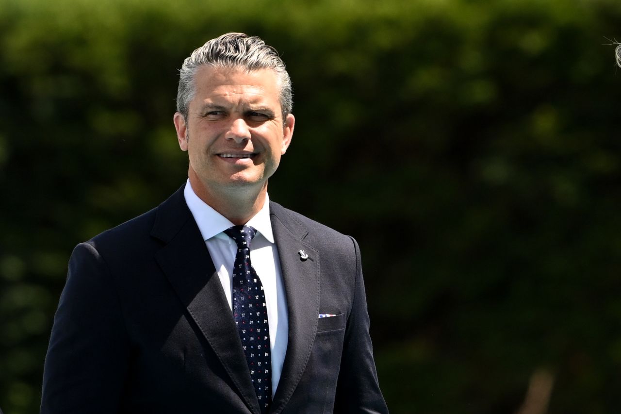 Defense Secretary Pete Hegseth attends the official welcoming ceremony ahead of the 36th NATO Summit of Heads of State and Government, in Ankara, Turkey, on Tuesday.