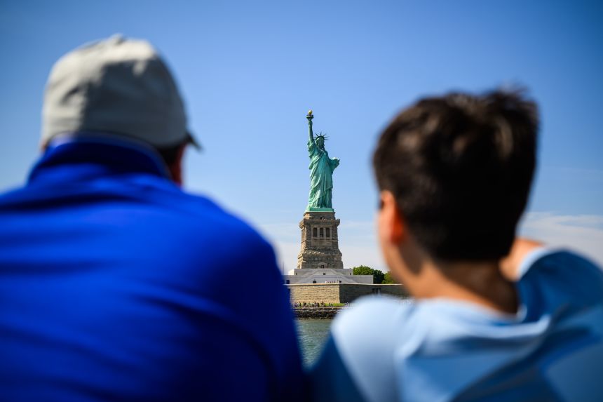 <strong>The world's most powerful passports:</strong> Iceland and the United States (New York's Statue of Liberty is pictured) are in joint 10th place in a newly updated ranking of the world's most powerful passports.