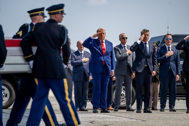 Trump Pays Respects To Four US Army Members Killed In Iran War