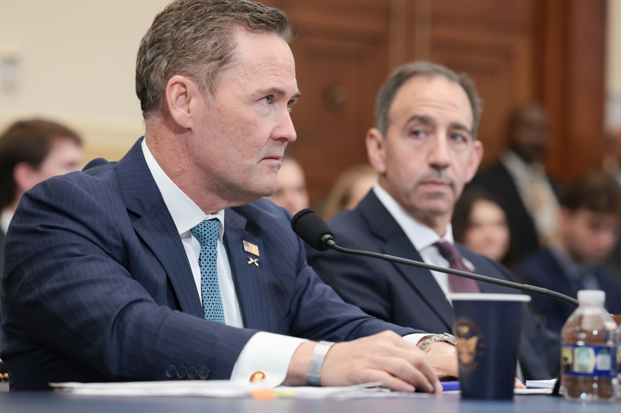 US Ambassador to the United Nations Mike Waltz (L) speaks during a House Foreign Affairs hearing on Capitol Hill on July 22, 2026.