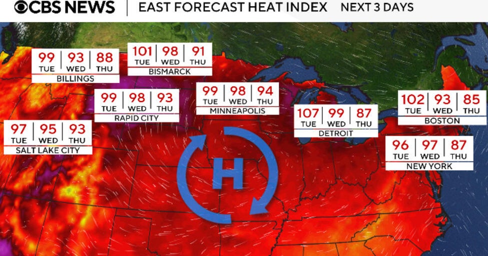 Maps show millions of Americans under heat alerts from extreme temperatures in Plains, Northeast Maps show millions of Americans under heat alerts from extreme temperatures in Plains, Northeast