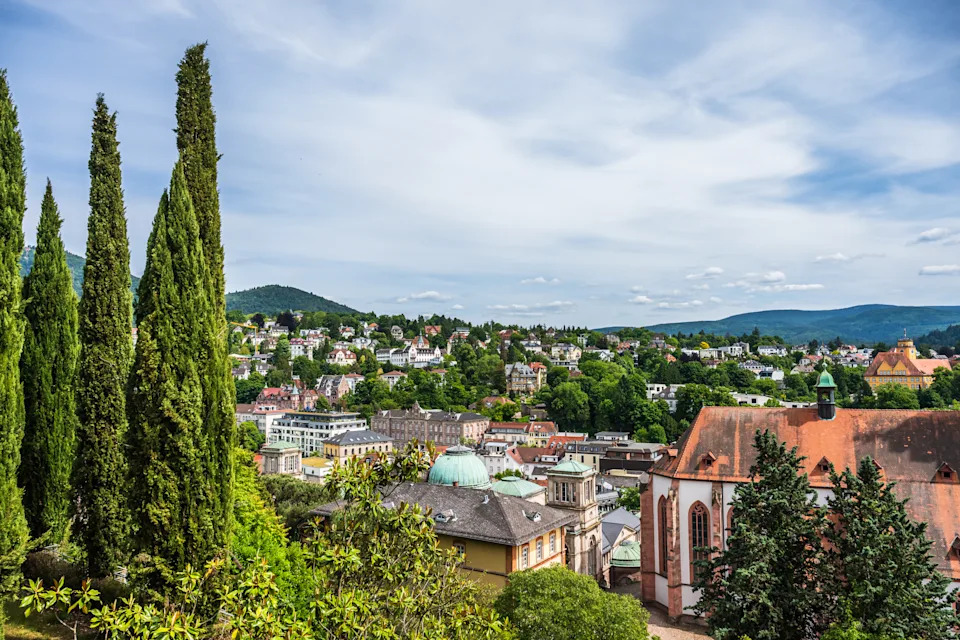 A view of Baden-Baden, a famous resort town in Southwest Germany.