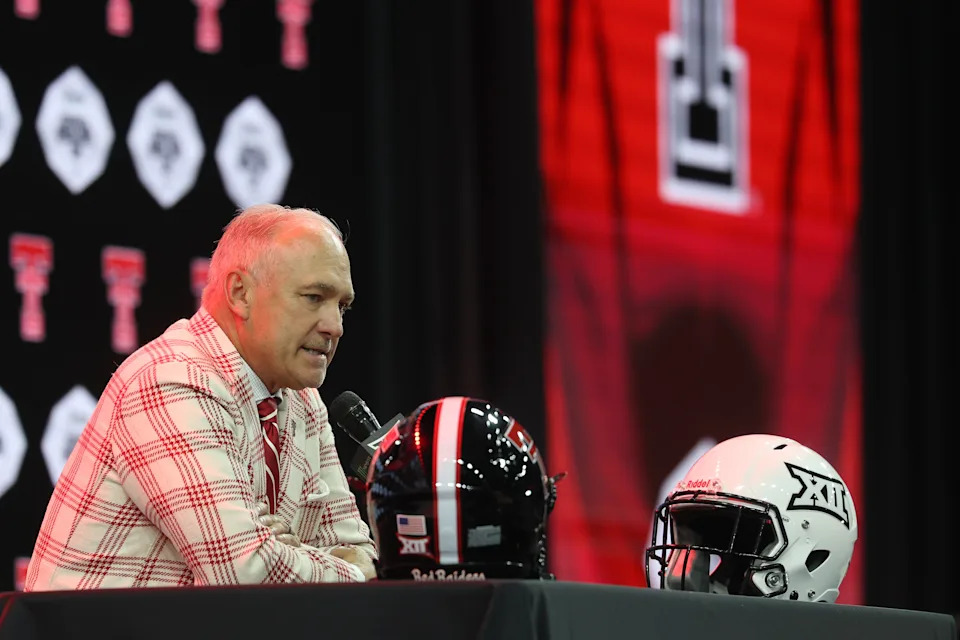 Texas Tech head coach Joey McGuire didn't want to talk much about Brendan Sorsby at Big 12 Media Days on Tuesday in Frisco, Texas.