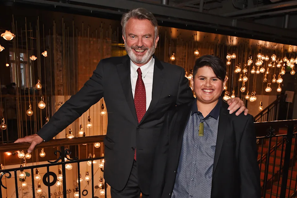 Sam Neill and Julian Dennison attend a gala screening of Hunt for the Wilderpeople.