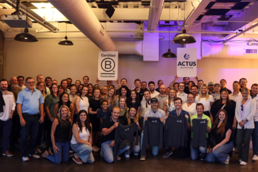 Actus Nutrition Achieves Certified B Corporation