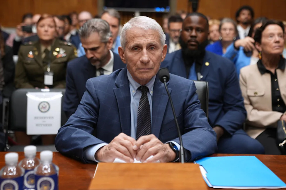 Dr. Anthony Fauci appearing before the Senate Homeland Security and Governmental Affairs Committee.