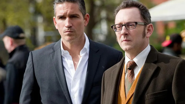 John Reese and Harold Finch stare in "Person of Interest"