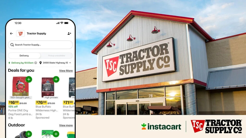 Instacart partners rural lifestyle retailer for same Instacart partners rural lifestyle retailer for same