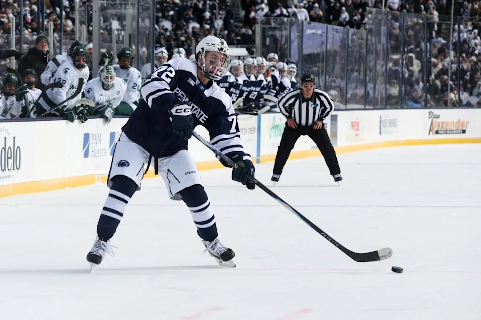 Gavin McKenna was a finalist for the Hobey Baker Award in his lone NCAA season. (Matthew O'Haren-Imagn Images)