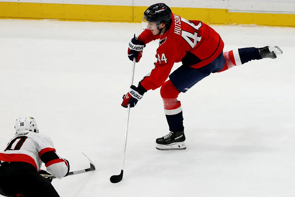 Cole Hutson had 10 points in 14 NHL games after turning pro late this past season. (Daniel Kucin Jr.-Imagn Images)