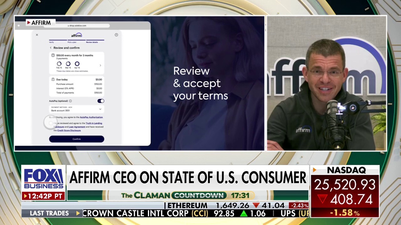 Affirm CEO Max Levchin details the robust health of consumers and significant growth in gross transaction volume on 'The Claman Countdown.'