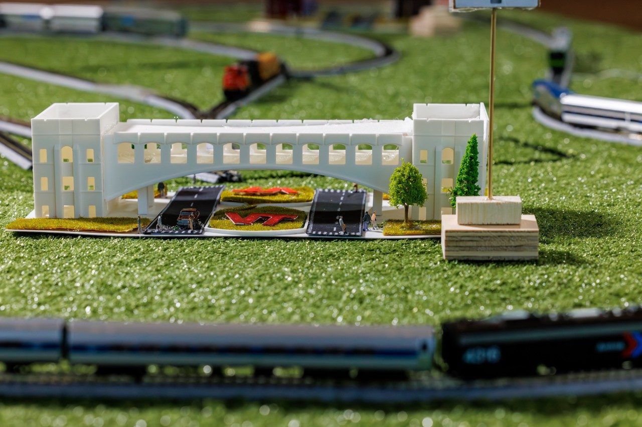 A model train setup