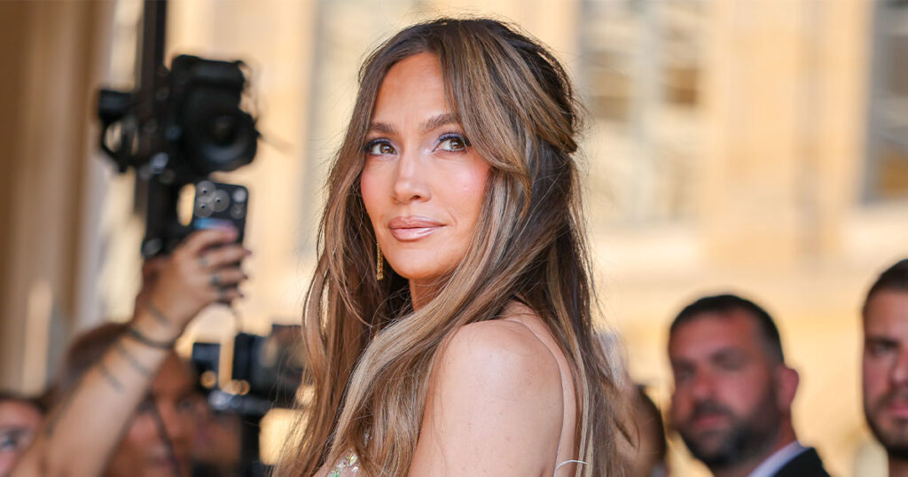 J.Lo Stuns in White Babydoll Dress for Her B J.Lo Stuns in White Babydoll Dress for Her B