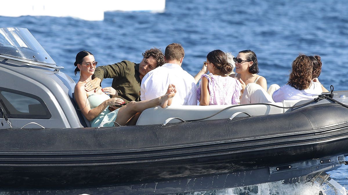 Katy Perry, Justin Trudeau on a boat