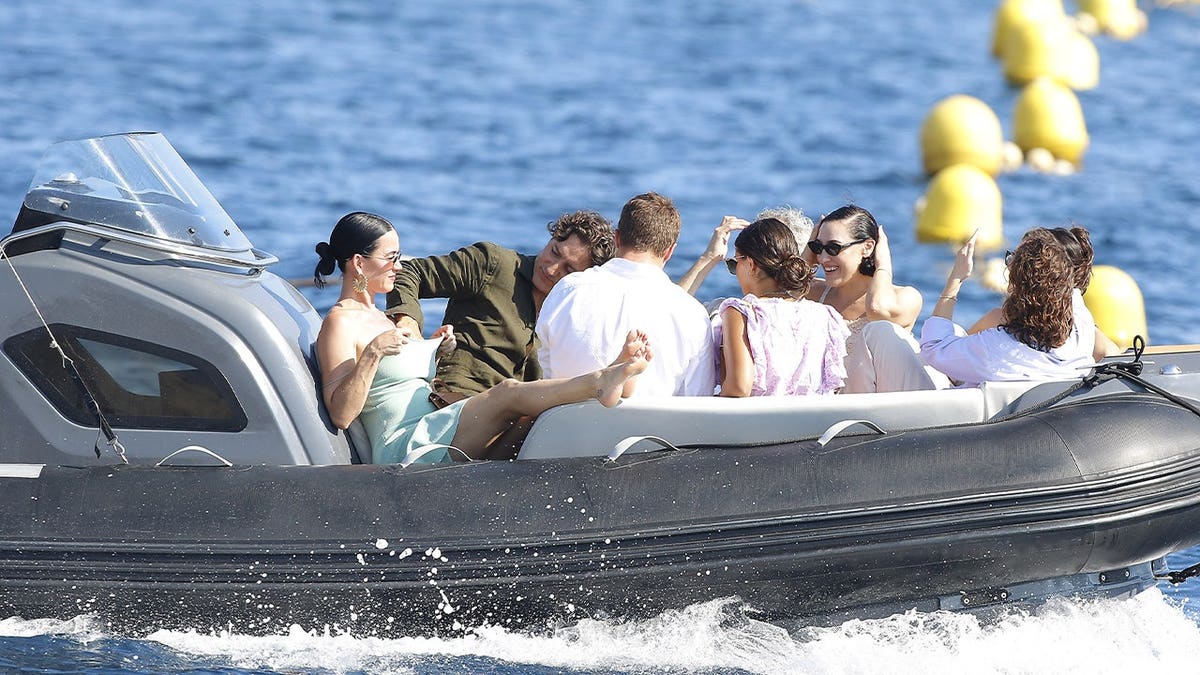 Katy Perry, Justin Trudeau on a boat